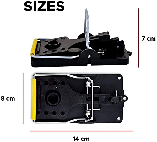 ASPECTEK Trampas para Ratones,Profesional Trampa para Ratas Reutilizable,Fácil y Seguro, Rápido, (Paquete de 2)