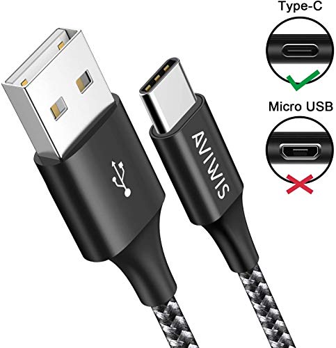 AVIWIS Cable USB Tipo C [4Pack 0.5M 1M 2M 3M] Cable Cargador USB C de Nylon Trenzado Carga Rápida y Sincronización Compatible for Galaxy S10/ S9/ S8, para Huawei P20/ Mate20, LG G6, OnePlus 6T