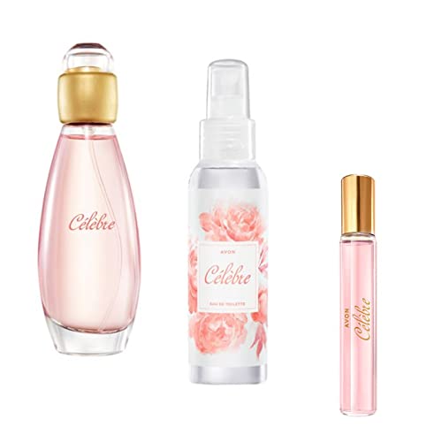 Avon Set Celebre Eau de Toilette Spray 50 ml + spray de bolsillo 10 ml + spray corporal 100 ml floral/afrutado para usted