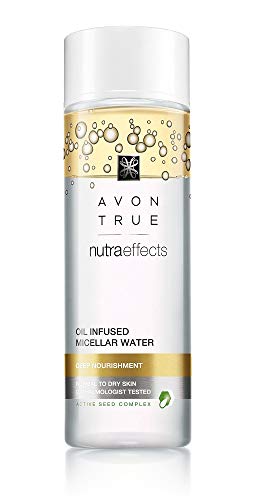 Avon True Nutraeffects agua micelar infundida con aceite – nutrición profunda para piel normal a seca – 200 ml