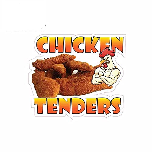 A/X 13cmx11.4cm for Chicken Tenders Concession Restaurant Food Car Stickers Vinyl Bumper RV