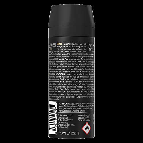 Axe Desodorante en spray dorado sin sales de aluminio, 150 ml, 3 unidades (3 x 150 ml)