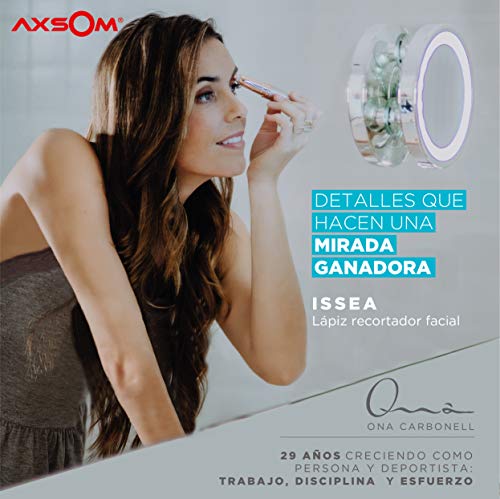 AXSOM - ISSEA Recortador Vello sin dolor. Depiladora Nariz, Orejas y Cejas eléctrica, Afeitadora para cejas sin Dolor, Cuchillas de Acero Inoxidable Cabeza Desmontable Lavable