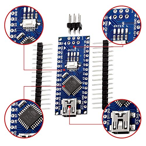 AZDelivery 3 pcs Nano V3 con Atmega328 CH340 con E-Book Incluido!