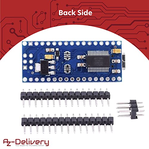 AZDelivery 5 x Nano V3.0 con Chip FT232RL y ATMega328 16MHz ATmega328P Compatible con Nano V3 con E-Book Incluido!