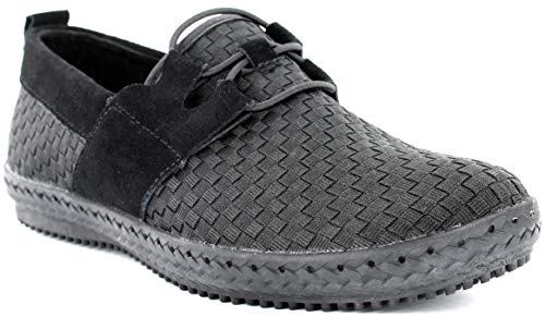 B M Bernie Mev New York Women's Lazers Slip-On - Lazers es una Deportiva Ultra Ligera, Confort, perfercto para Caminar, con Plantilla de Memory Foam y Suela Ultra Ligero (Black, Numeric_37)