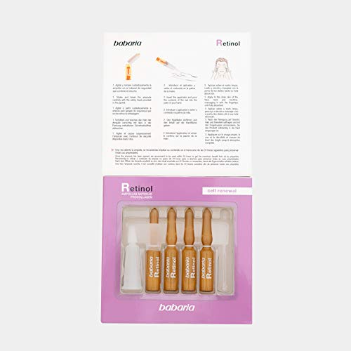 Babaria – Ampollas faciales antiedad con retinol – 10 ml (5 uds x 2 ml)