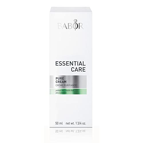 BABOR ESSENTIAL CARE Pure Cream, Crema facial ligera anti espinillas para pieles con imperfecciones, Con ingredientes activos naturales, Fórmula vegana, 1 x 50 ml