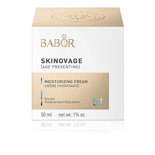 BABOR SKINOVAGE Moisturizing Cream, Crema facial para pieles secas, Cuidado hidratante intensivo con ácido hialurónico, Fórmula vegana, 1 x 50 ml