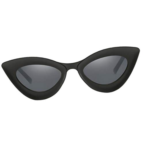 Baoblaze Gafas de Sol Cat Eye UV400 Anteojos de Sol Mujer de Estilo Vintage - Negro Mate