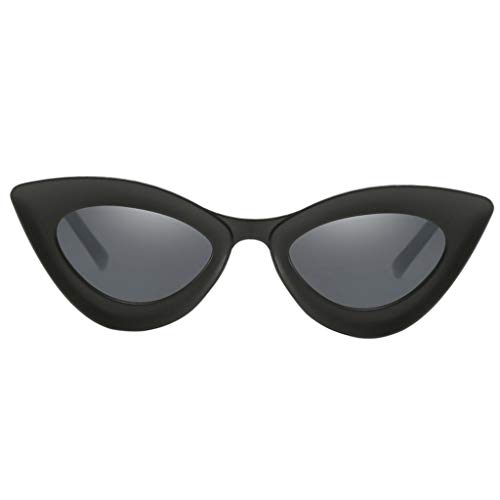 Baoblaze Gafas de Sol Cat Eye UV400 Anteojos de Sol Mujer de Estilo Vintage - Negro Mate