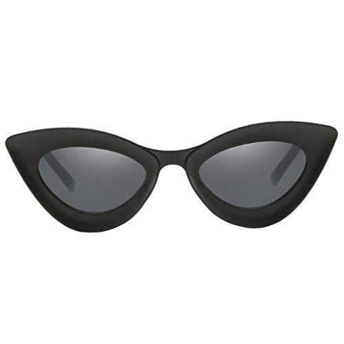 Baoblaze Gafas de Sol Cat Eye UV400 Anteojos de Sol Mujer de Estilo Vintage - Negro Mate