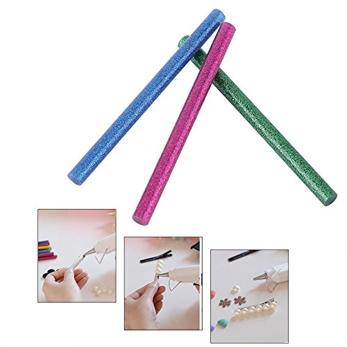 Barras de Pegamento Termofusible,Barras de Silicona Caliente 100 piezas 7 * 100mm Adhesivos Coloreados del Arma del Pegamento para DIY Oficio del arte Caza de Focas y Reparacion Rapida 10 colores