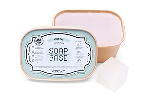 Base de jabón transparente para verter jabón, jabón de glicerina, jabón crudo para verter sin SLS + SLES, 1 kg, embalaje respetuoso con el medio ambiente