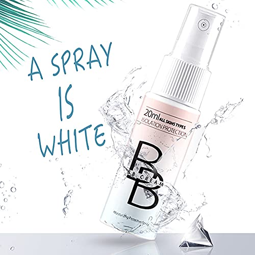 BB Cream Spray, Facial BB Cream Corrector Base Hidratante Spray Blanqueador Portátil, Cubre los poros, Ilumina y Mantiene la Piel Hidratada