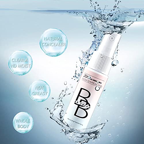 BB Cream Spray, Facial BB Cream Corrector Base Hidratante Spray Blanqueador Portátil, Cubre los poros, Ilumina y Mantiene la Piel Hidratada