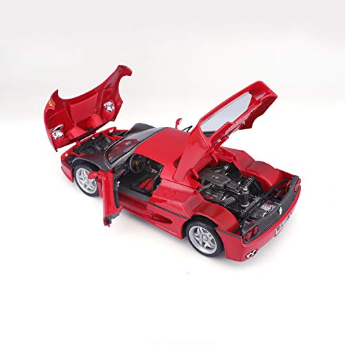 Bburago - 1/18 Ferrari Race & Play F50 (Techo Cerrado), Color Rojo (18-16004)