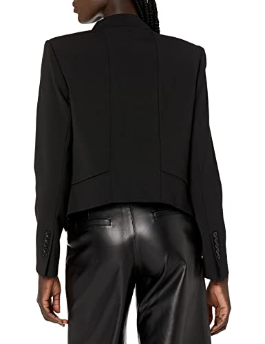 BCBGMAXAZRIA Blazer with Front Button Closure and Long Sleeves, Negro, L para Mujer