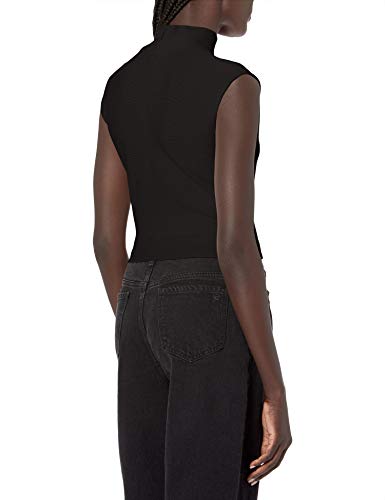 BCBGMAXAZRIA Cropped Sleeveless Top Camisa, Negro, S para Mujer