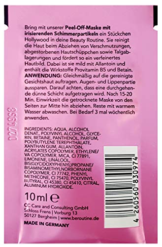 #be routine Mascarilla con purpurina Peel-Off, paquete ahorro, 120 ml