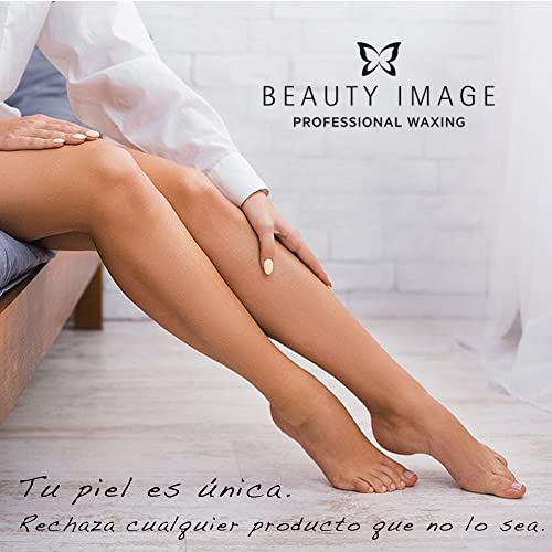 BEAUTY IMAGE Cera Depilatoria Tibia Liposoluble Plátano - Lata 800 gr. Con Dióxido de Titanio. Depilación eficaz con aromaterapia y aceites naturales. Hidratante y Calmante. Textura untuosa y cremosa. Arranque suave y efectivo.