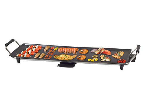 BEEPER 90.386 Beper 90.386-Plancha de Teppanyaki, 1800 W, Aluminio Antiadherente, Negro