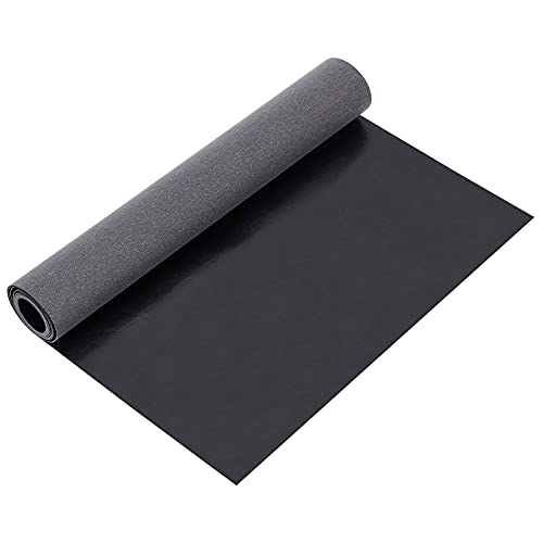 BENECREAT Cuero sintético de piel sintética (33 cm x 140 cm), color negro (0,4 mm de grosor)