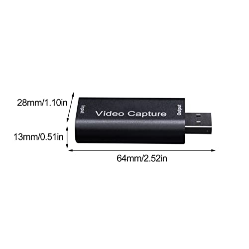 Bestlle Tarjeta de Captura CAM Link, Hdm a USB2.0 Tarjeta de Captura de Audio y Video a través de DSLR, Adecuada para Juegos de grabación de transmisión en de Alta definición