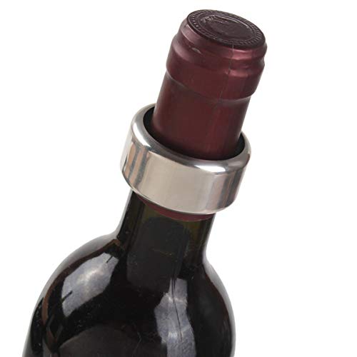 BESTONZON 4 unids Vino Tinto Anillo de Parada de Goteo de Acero Inoxidable Anillo de Botella de Vino Anillo A Prueba de Fugas Anti-desbordamiento Anillo Bar Herramientas