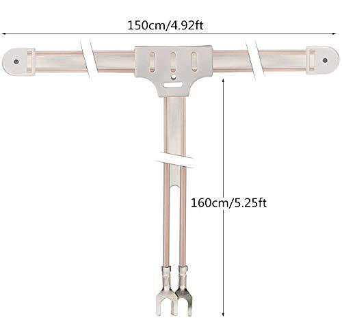 Bingfu Antena de Radio FM Antena Interior T Formación Cable Enchufe Transformador Balun F Hombre 75/300 Ohm Adaptador 2 Kits para la Recepción Estéreo de FM.