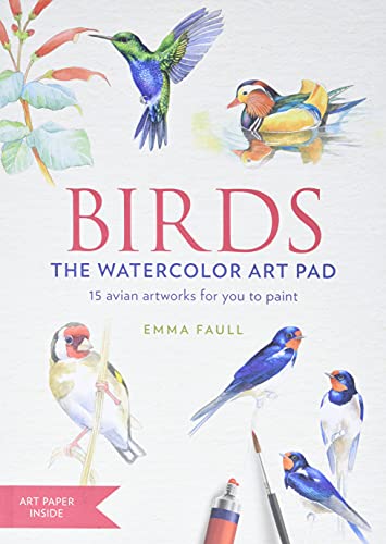 BIRDS Watercolor Art Pad for me: 15 beautiful artworks for you to paint