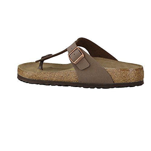 Birkenstock Schuhe Gizeh Birko-Flor Nubuk Normal Mocha (043751) 43 Braun