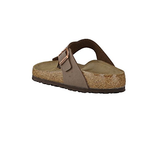 Birkenstock Schuhe Gizeh Birko-Flor Nubuk Normal Mocha (043751) 43 Braun