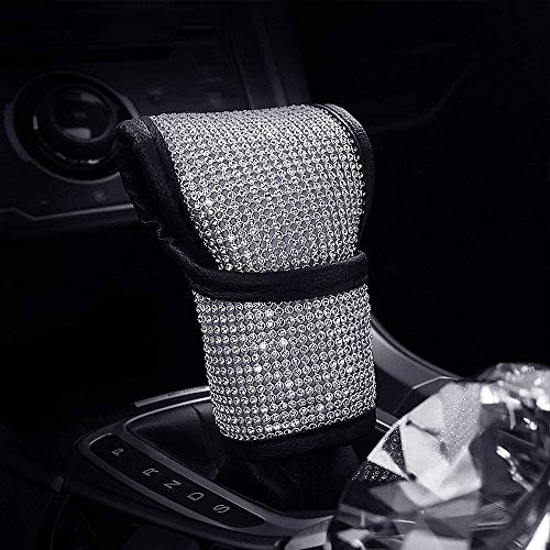Bling Bling - Funda para palanca de cambios de coche con cristales brillantes, accesorios para decoración de coche para mujer