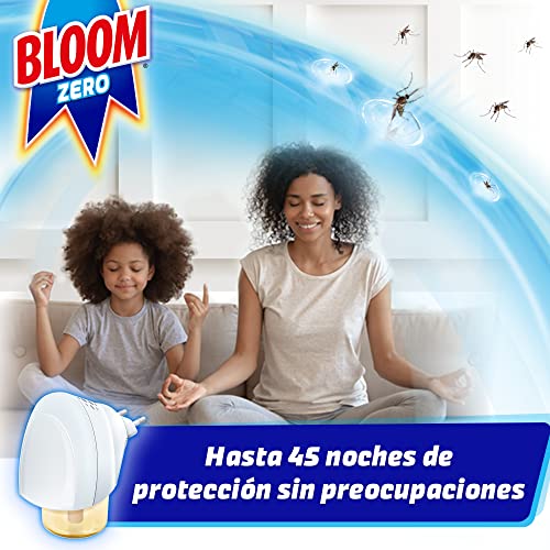 Bloom Zero Eléctrico Líquido Recambio, insecticida con 0% conservantes y 0% fragancia, antimosquitos líquido para interiores contra mosquito común y tigre