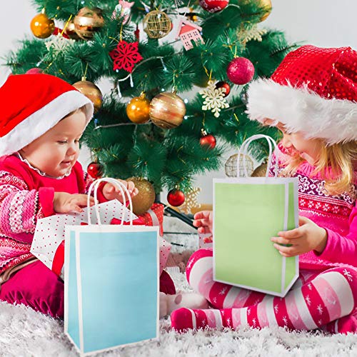 Bolsas de Papel, Bolsas de Papel para Dulces con Asas Crea un Estilo Personalizado para la Fiesta de Cumpleaños de los Niños (20 piezas)