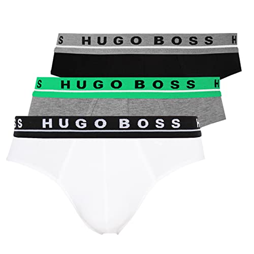 BOSS 3Pack Briefs Logo Waistbands Calzoncillos, Open Miscellaneous961, L para Hombre