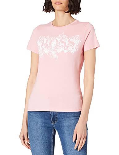 BOSS C_elogo2 Camiseta, Rosa Brillante 675, XS para Mujer