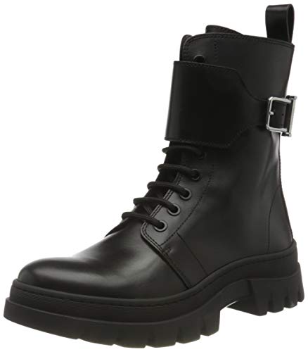 BOSS Damen Royal W Biker-C Motorradstiefel, Black1, 36 EU