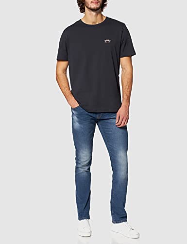 BOSS tee Curved Logo Camiseta, Azul (Medium Blue 429), L para Hombre