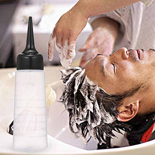 Botella de tinte para el cabello Anself Botella mezcladora de color de cabello con aplicador de color negro con punta inclinada