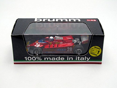 Brumm – r488 de CH – Ferrari 126 CK Turbo con Conductor – GP US 1981 – Escala 1/43 – Rojo