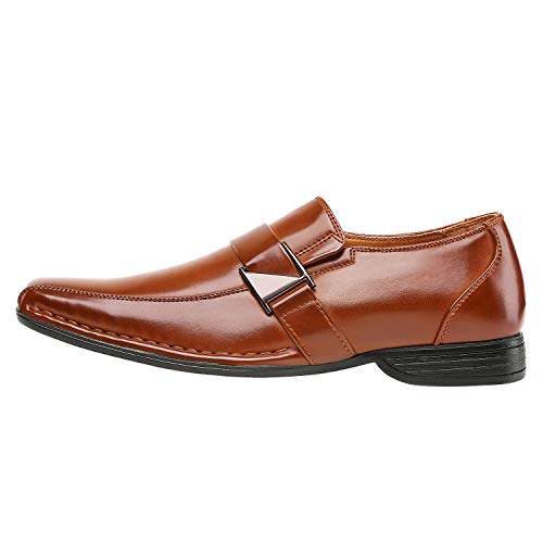 Bruno Marc Giorgio-3 Hombre Mocasines de Vestir Flexibles Cómodos Zapatos Marrón 44 EU/10.5 US