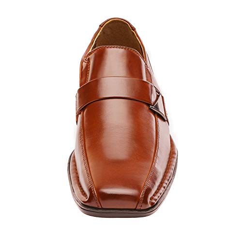 Bruno Marc Giorgio-3 Hombre Mocasines de Vestir Flexibles Cómodos Zapatos Marrón 44 EU/10.5 US