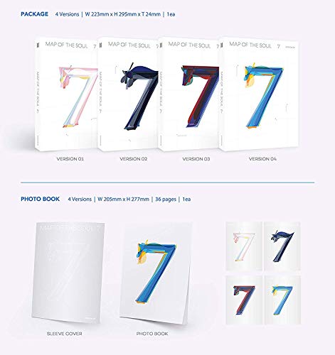 BTS Map of The Soul : 7 - [Ver.2] CD,Photobook, Folded Poster, Others with Extra Decorative Sticker Set, Photocard Set