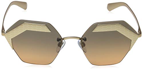 Bulgari 0BV6103 201318 57 Gafas de Sol, Dorado (Matte Pink Gold/Pink Gold/Orangegradientlightgrey), Mujer