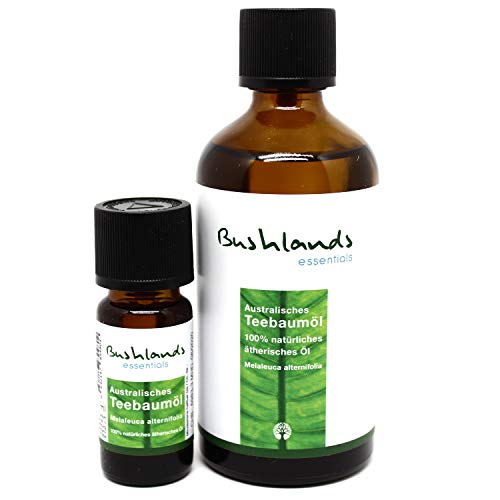 bushlands Essentials naturreines teebaumöl 100 ml + 10 ml Botella de viaje