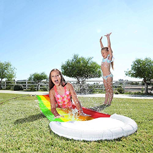 BWBG Tobogan De Agua Resbaladizo, Pista Deslizante Hinchable Espesar Deslizador AcuáTico para JardíN para Actividades Familiares Aire Libre Fiesta Playa JardíN