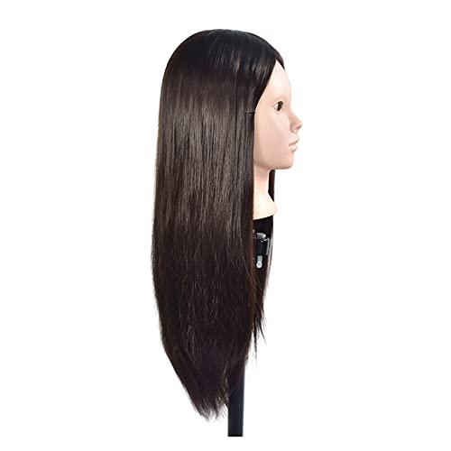 Cabeza de maniquí Maniquin Head Hair Maniqui Peluquería PRÁCTICA Cabeza HANIQUIAS Mujeres para Las Mujeres DE Pelo DE Pelo DE Pelo DE Pelo para EL MAQUEO ( Color : Dark Brown )