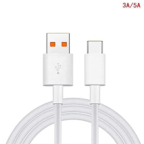 Cable USB-C Compatible Turbo Charge 5A/45W para Xiaomi Mi 10, Mi 11, Redmi Note 9, Note 10, Poco X3- Blanco - Bulk